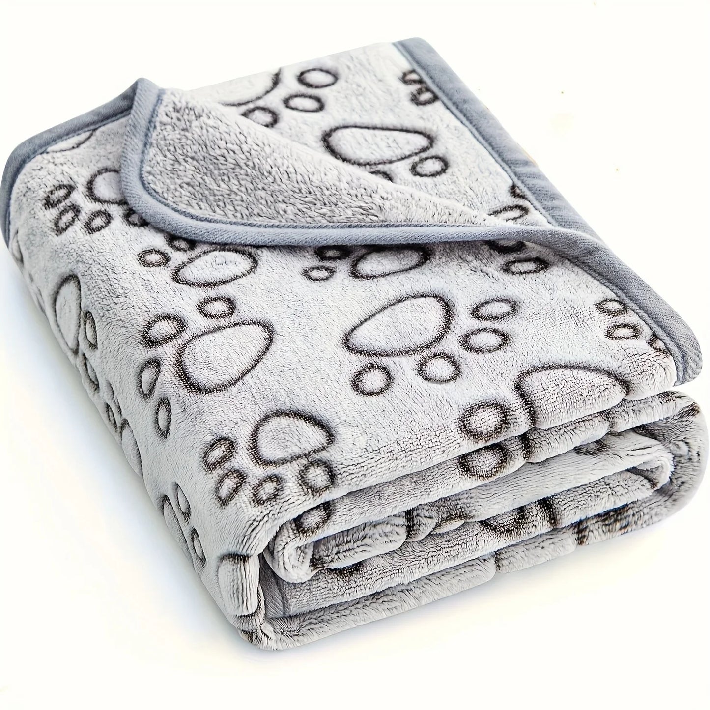 Ultra-Soft Paw Print Dog Blanket