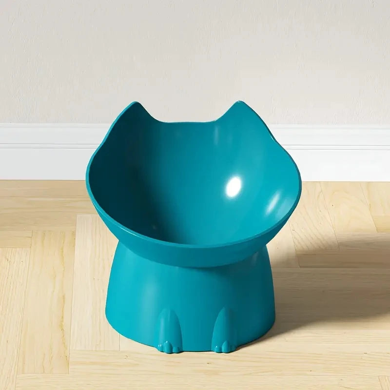 Elevated Plastic Cat Feeding Dish