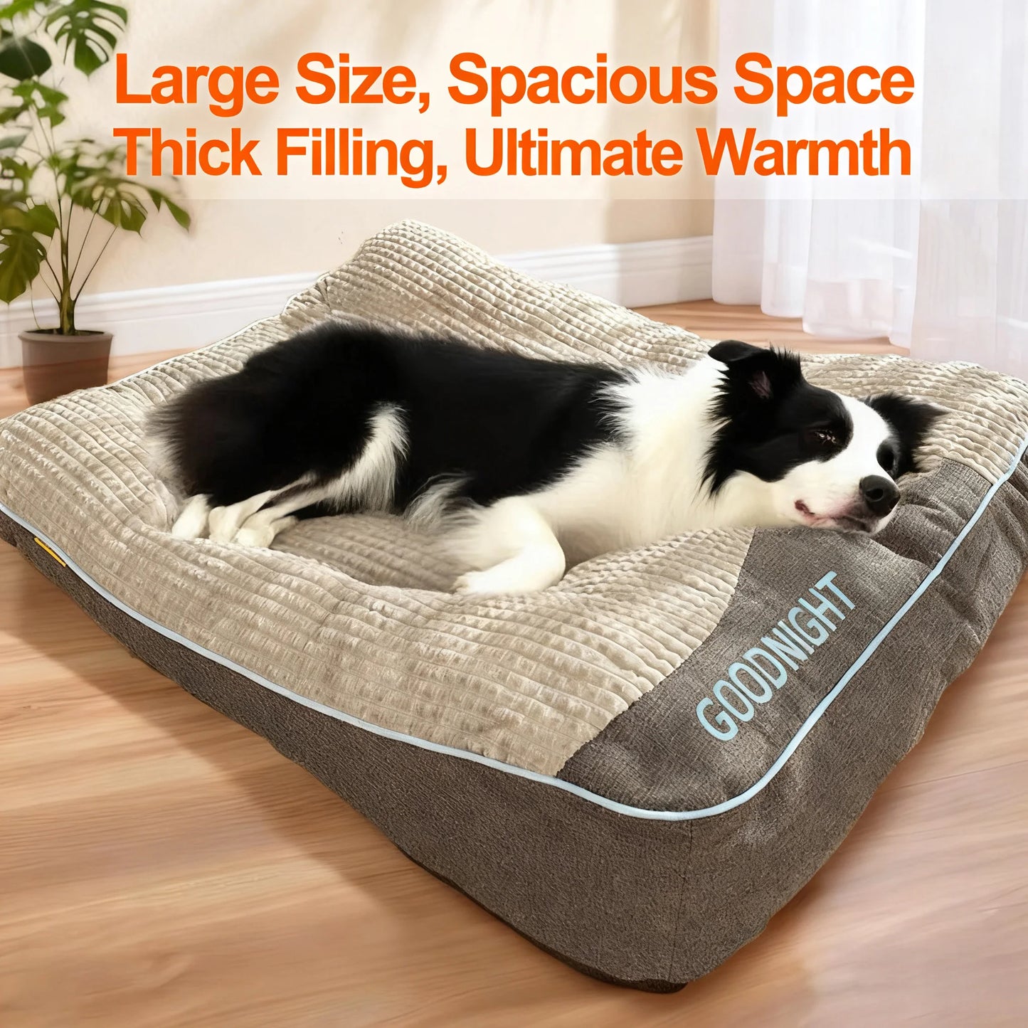 Extra Thick, Orthopedic, Extra Large Dog Bed 47inch for Large Dogs, Orthopedic Dog Mat for Large Senior Dogs,Durable Kennel Cush