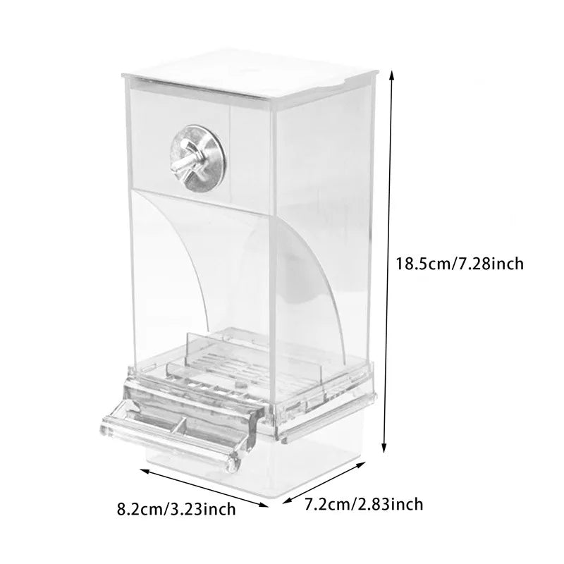 Acrylic No Mess Automatic Bird Cage Feeder
