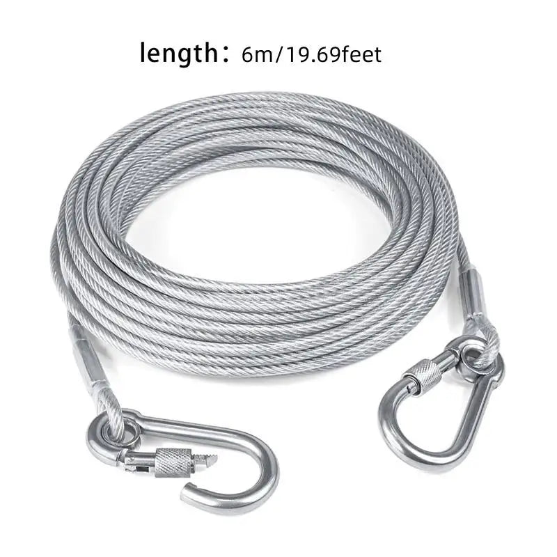 Double-headed Dog Tie Out Cable Leash