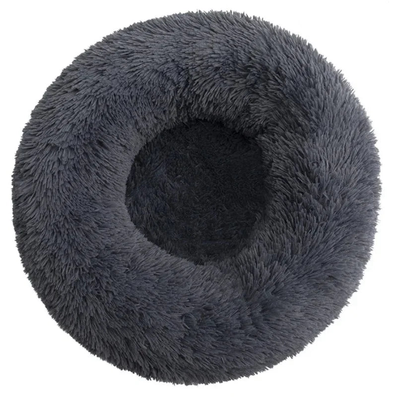 Round, Cozy Pet Bed For Warm Sleeping