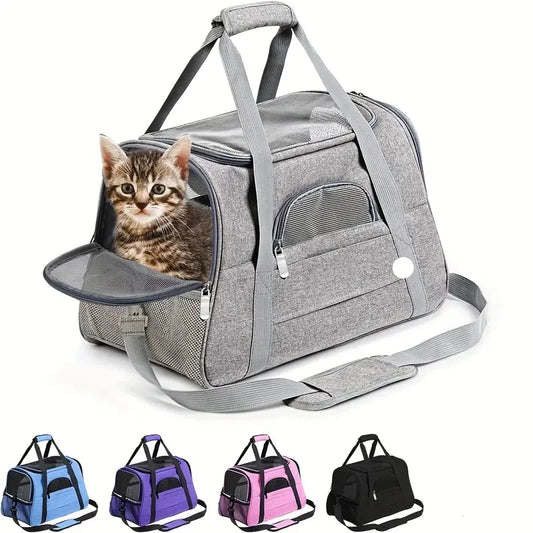 Soft-Sided Pet Carrier for Cats and Small Dogs.