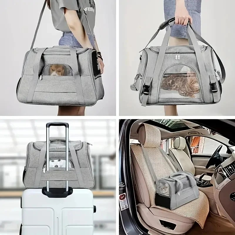 Soft-Sided Pet Carrier for Cats and Small Dogs.