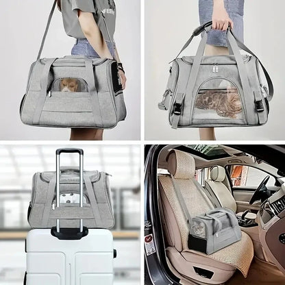 Soft-Sided Pet Carrier for Cats and Small Dogs.