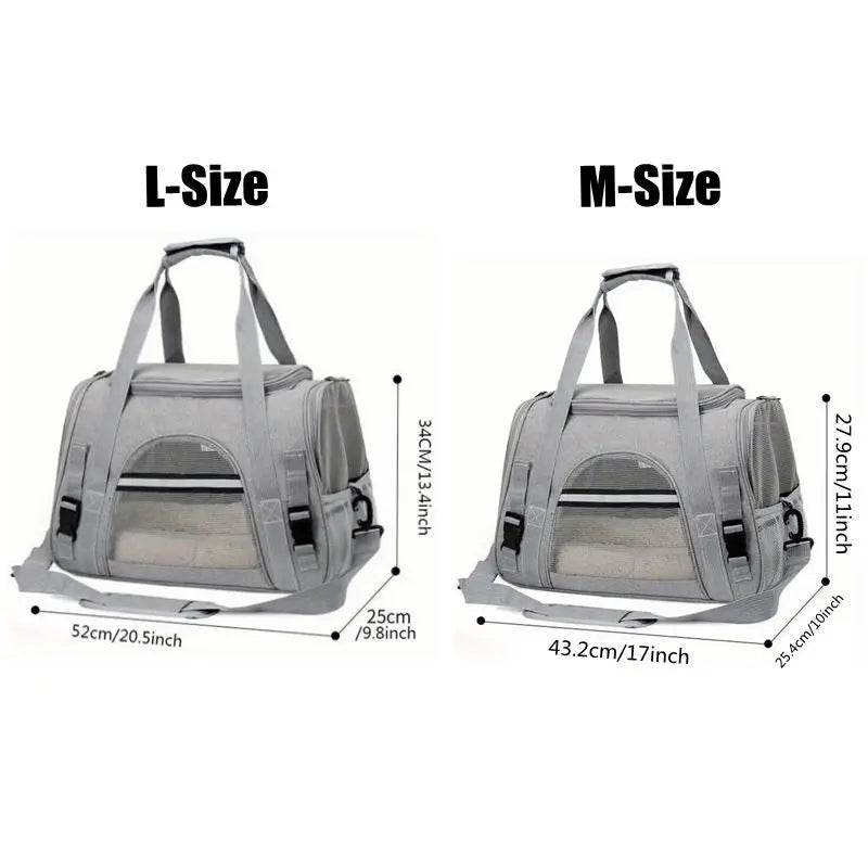 Soft-Sided Pet Carrier for Cats and Small Dogs.