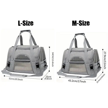 Soft-Sided Pet Carrier for Cats and Small Dogs.