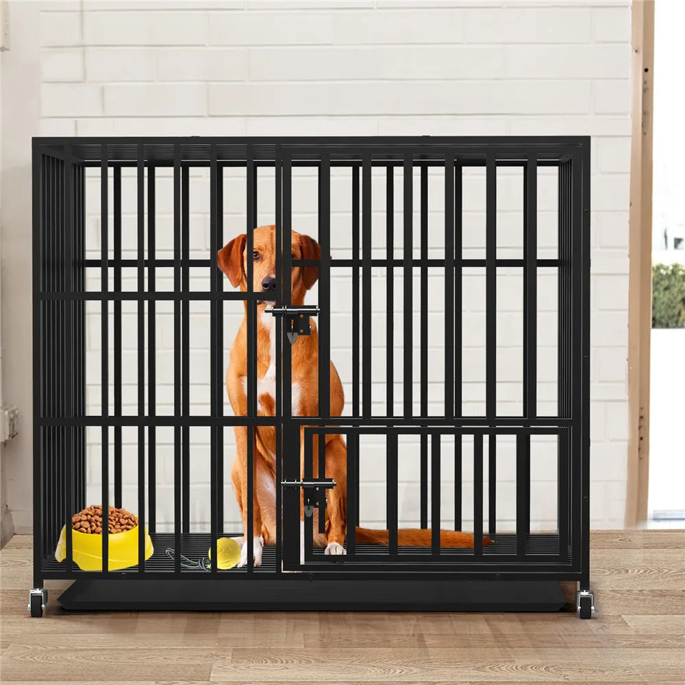 Heavy Duty, 37” or 46” Metal Cage, With Tray & Wheels