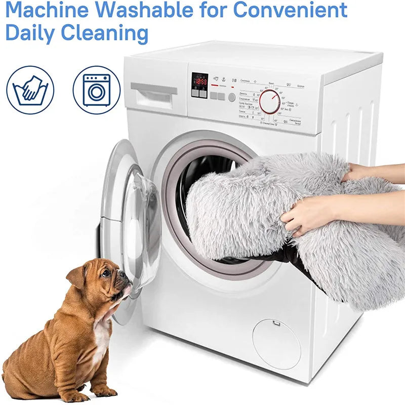 Luxury Dog Bed,  Square, Plush & Calming