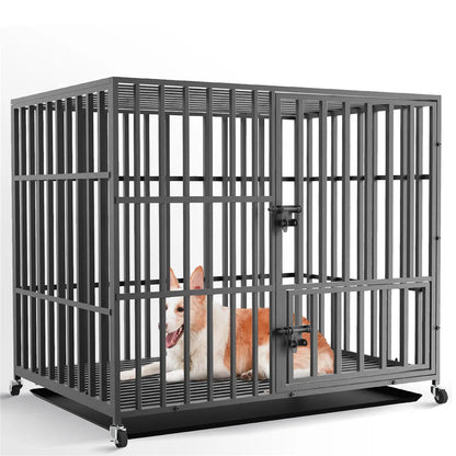 Heavy Duty, 37” or 46” Metal Cage, With Tray & Wheels