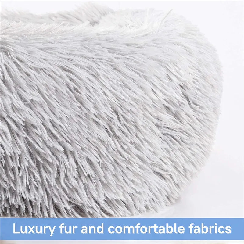 Luxury Dog Bed,  Square, Plush & Calming