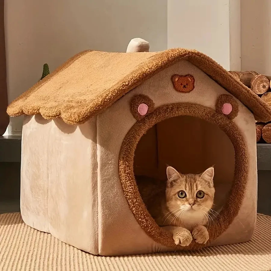 Foldable Cat, Puppy, & Small Dog, House & Bed