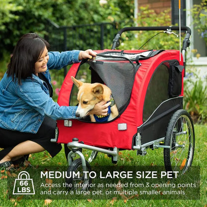 2-in-1 Dog Stroller and Bicycle Trailer,