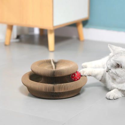 Corrugated, Cat Scratching Toy with Ball