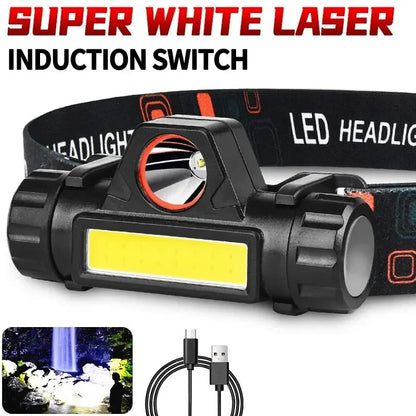 Outdoor LED Head-Mounted Light, Rechargeable