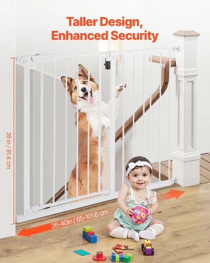 Security Gate 28/30/36 Inches High, With Easy Step-Through