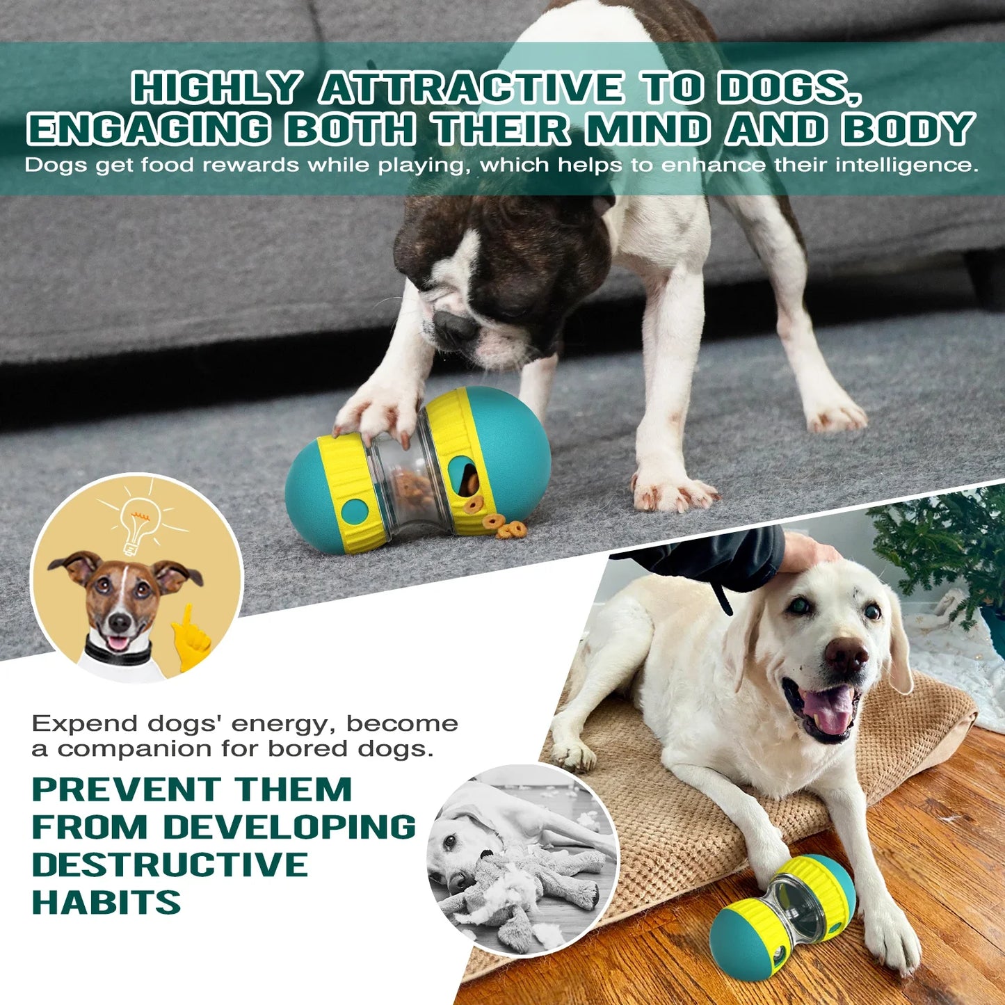 Interactive, Slow-Feeder Dog Toy.