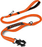 Reflective Shock Absorbing Pet Leashes with Car Seatbelt for Large Dogs Heavy Duty Tactical Bungee Dog Leash No Pull Dog Leash
