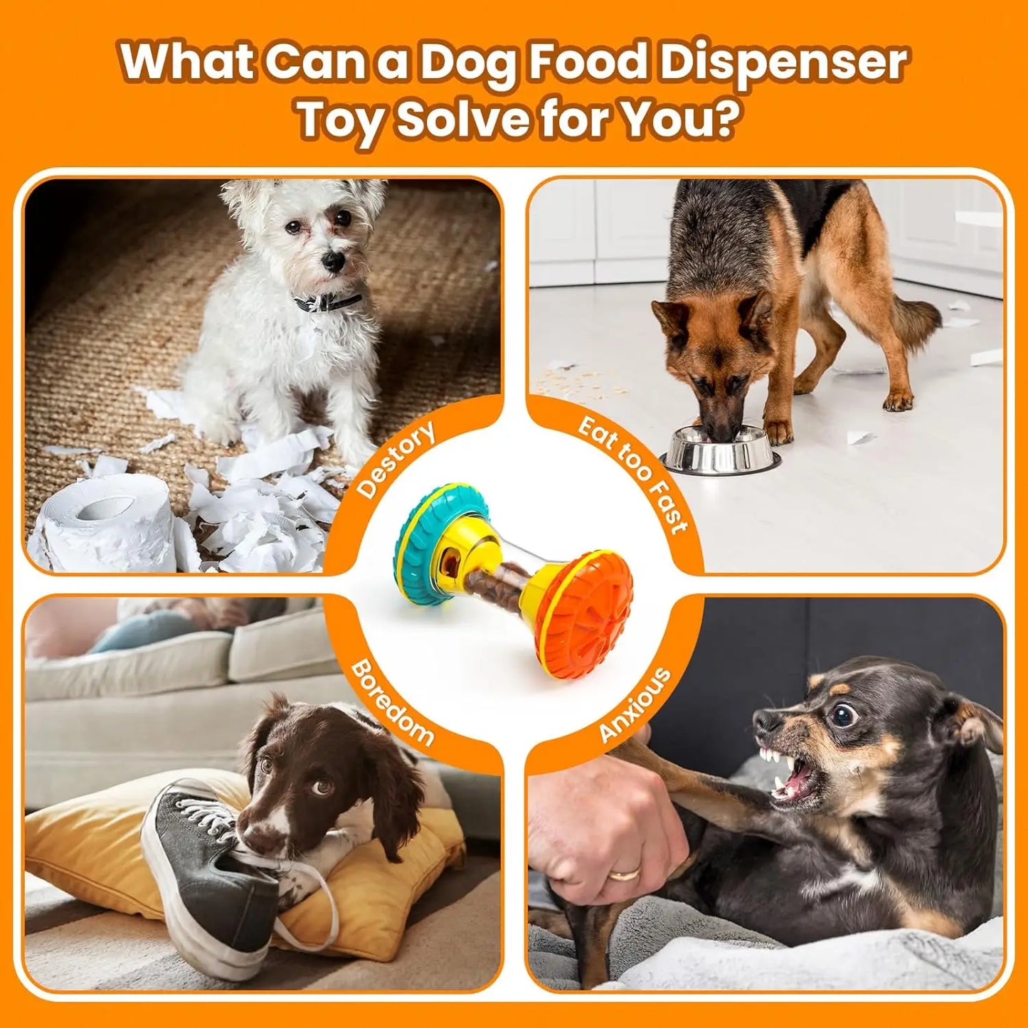 Interactive Dog Puzzle Toys for Boredom,& Enrichment