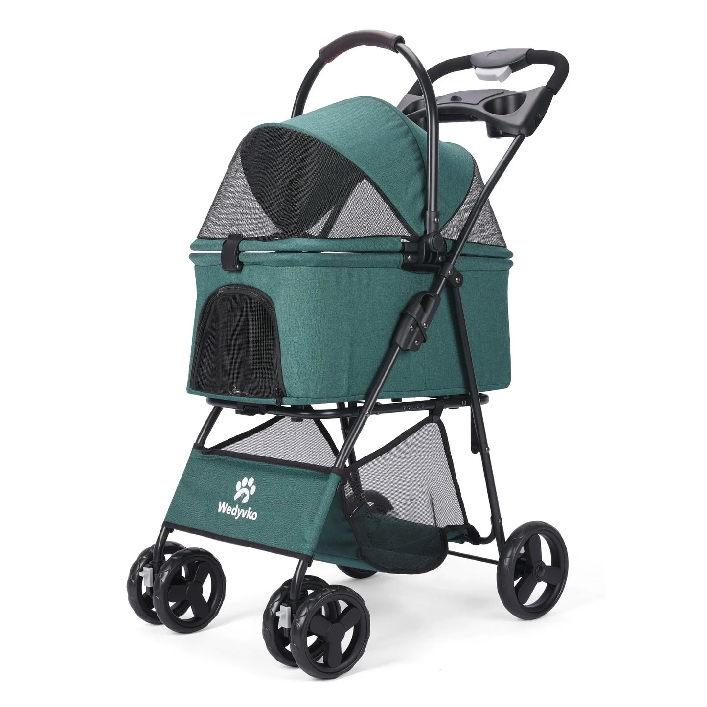 3-in-1 Folding Pet Stroller with Removable Carrier
