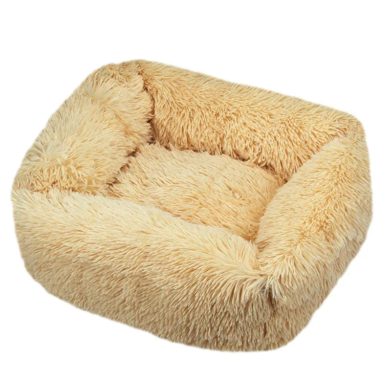 Luxury Dog Bed,  Square, Plush & Calming