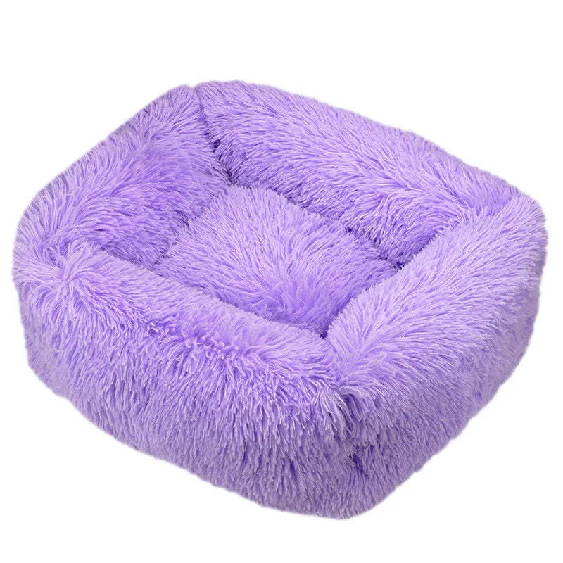 Luxury Dog Bed,  Square, Plush & Calming