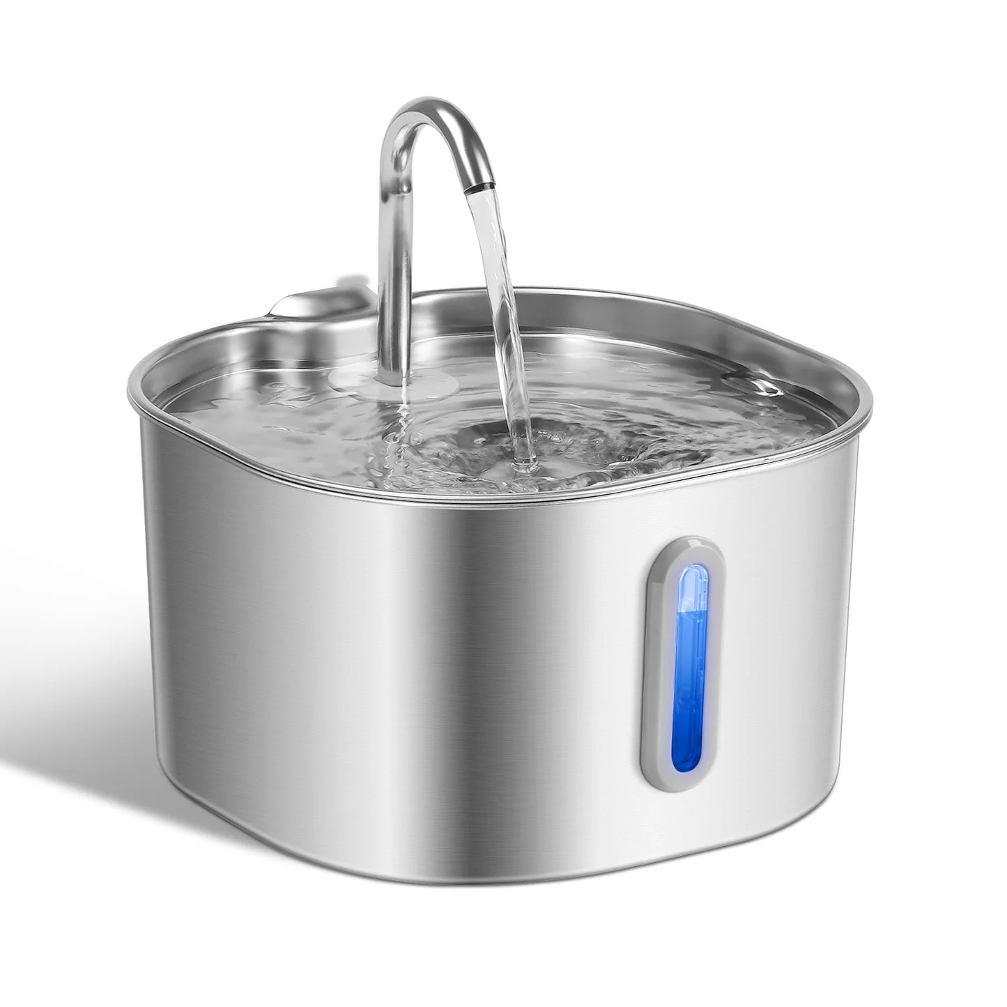 Pet, Filtered Water Fountain-Bowl, 2.2L Stainless Steel