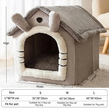 Indoor Warm Dog, Cat, & Pet House & Bed