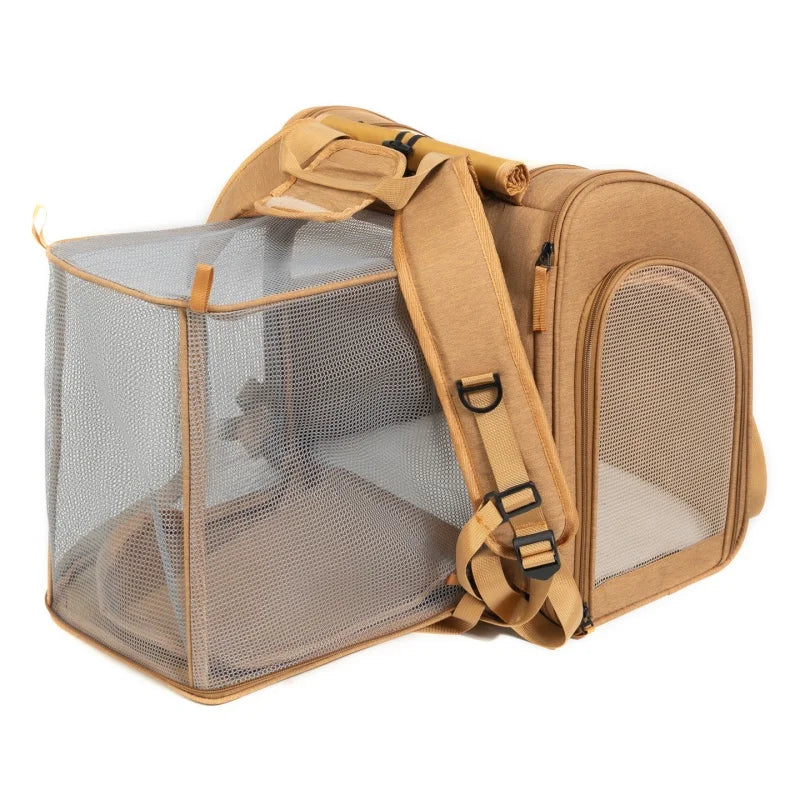 Expandable, Cat & Small Dog, Carrier Backpack With Breathable Mesh