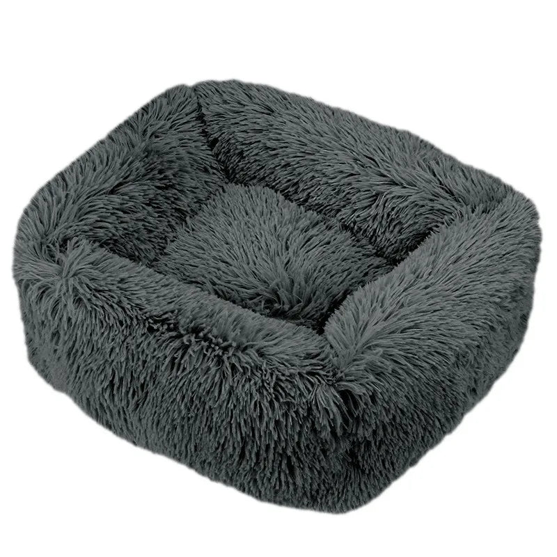 Luxury Dog Bed,  Square, Plush & Calming