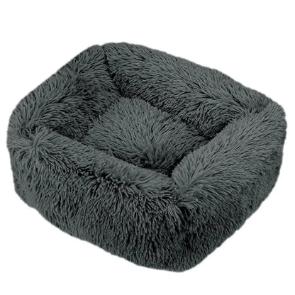 Luxury Dog Bed,  Square, Plush & Calming