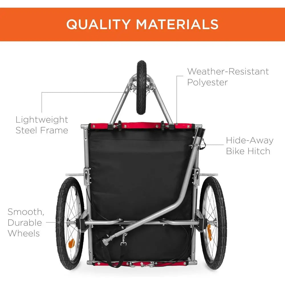 2-in-1 Dog Stroller and Bicycle Trailer,