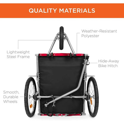 2-in-1 Dog Stroller and Bicycle Trailer,