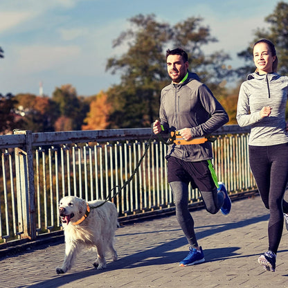 75Inch, Hands Free, Reflective Dog Leash With Waist Pack.
