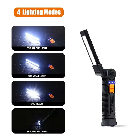 Folding Handheld LED Work-light, Rechargeable