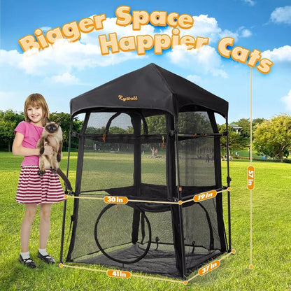 Extra Large, Indoor-Outdoor Cat Enclosure --Portable.