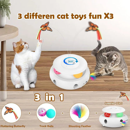 3-in-1 Interactive Cat Toys For Indoor Cats,