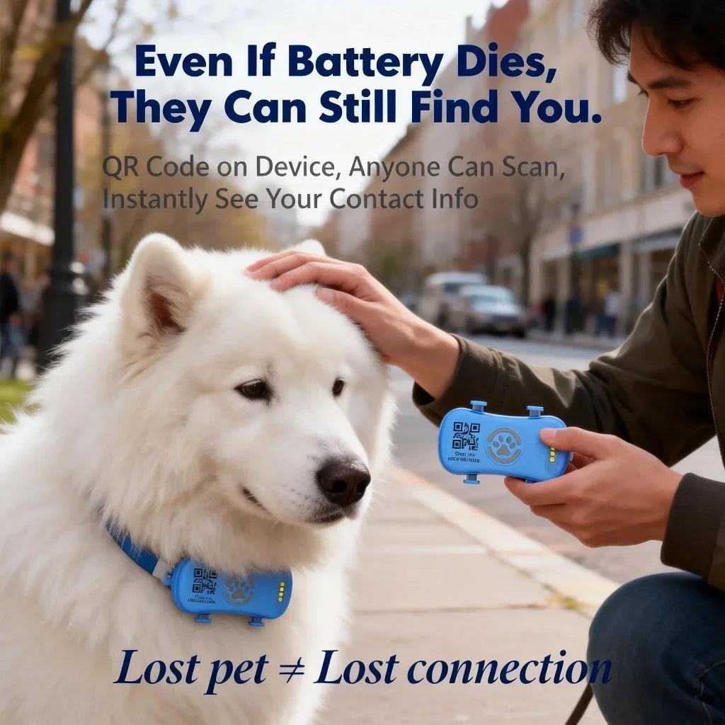 GPS Pet Tracker For Dogs Cats With Unlimited Tracking And Built-in Sim0-- Subscription Required
