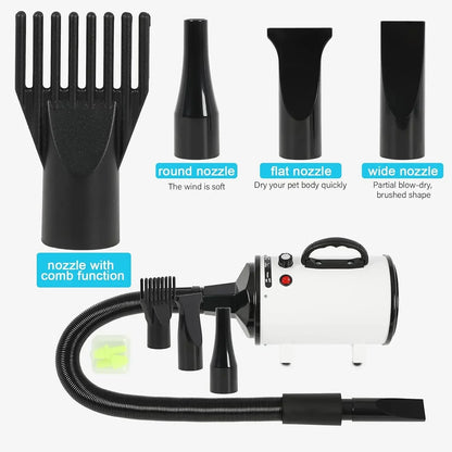 2800W Pet Hair Dryer, Silent, Fast Drying