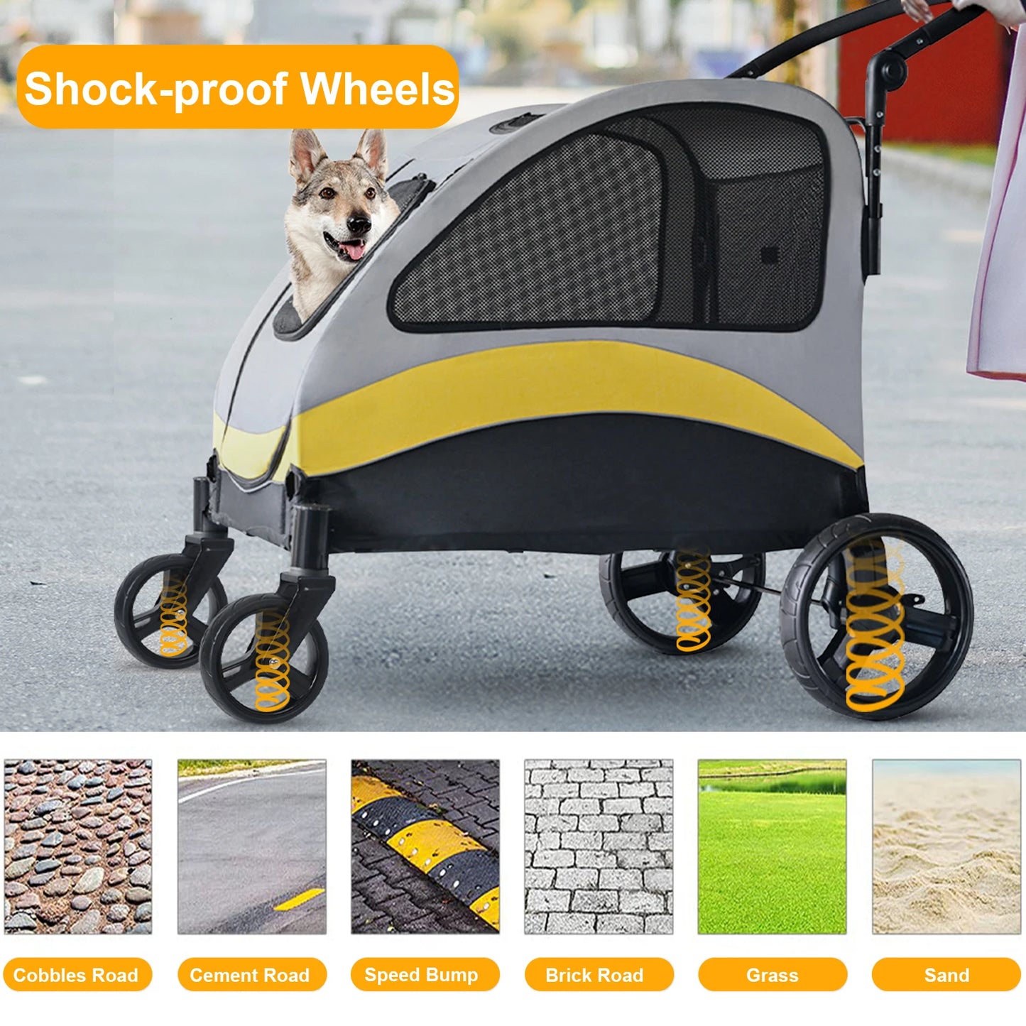 Portable Folding Stroller For Dogs