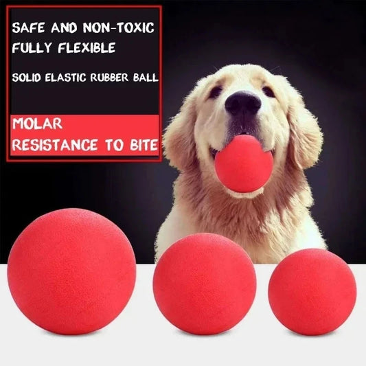 Indestructible Solid Red-Rubber Ball Toy.