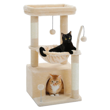 4-in-1 Cat Tree with Large Cat Condo.