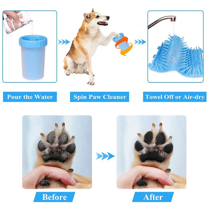 Paw & Foot Washing Cup With Silicone Brush