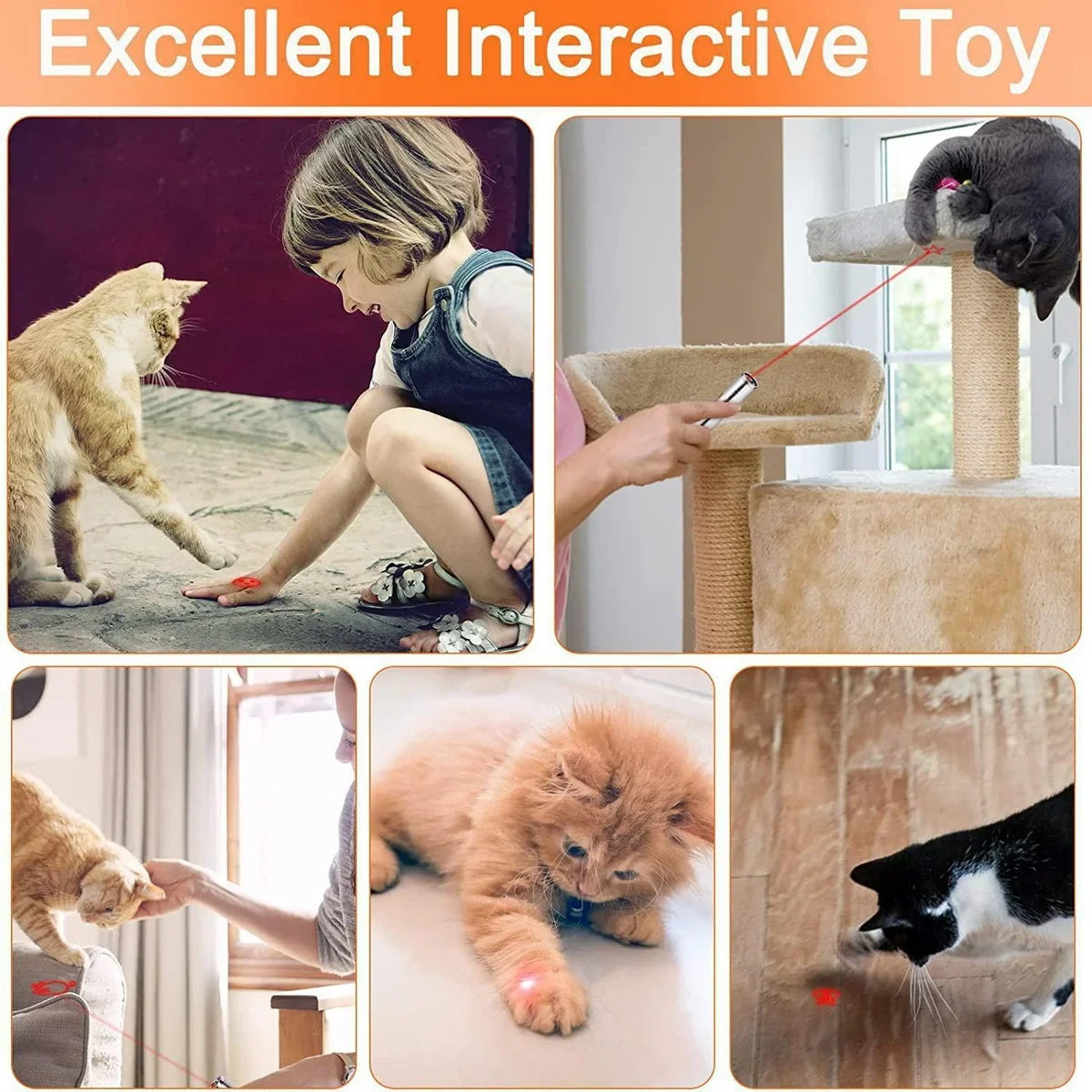 Cat Laser Pointer USB Rechargeable Toy