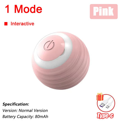 Cat Interactive Rolling Ball Toy, Rechargeable, Multi-Mode