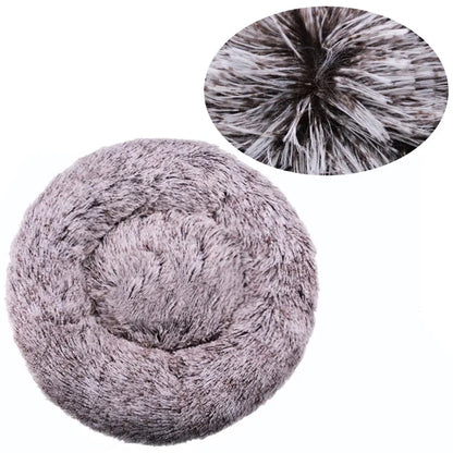 Round, Cozy Pet Bed For Warm Sleeping
