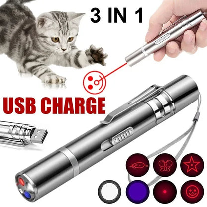 Cat Laser Pointer USB Rechargeable Toy