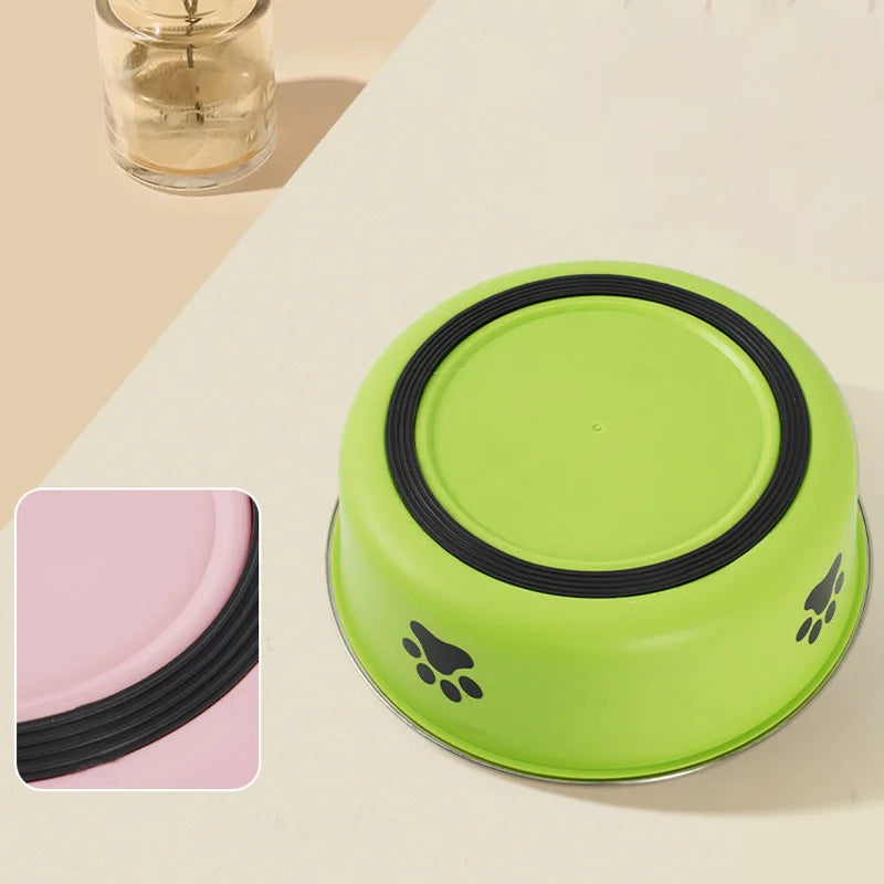 Stainless Steel Bowl with Non-Slip Rubber Base