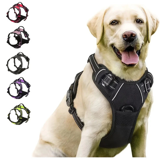 Reflective Dog Harness, No Pull, Front Clip