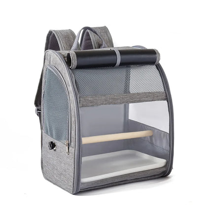 Portable Bird Carrier / Backpack With Perch & Tray.